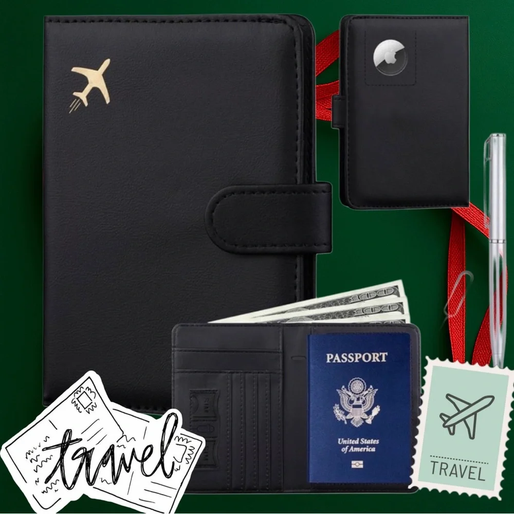 BRAND NEW GOAUS Passport Holder for Travel with Airtag Card Slots